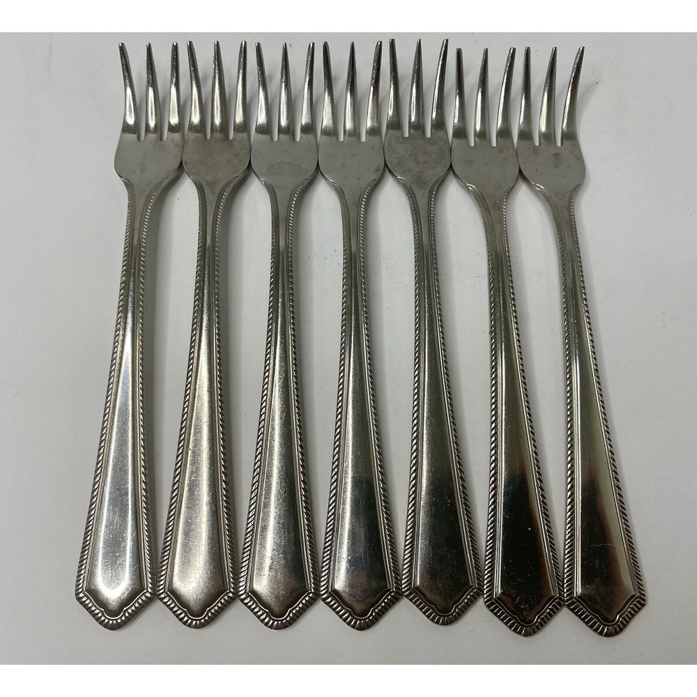 National Stainless NST88 Japan Cocktail Forks Stainless 7 Rope Edge Flatware